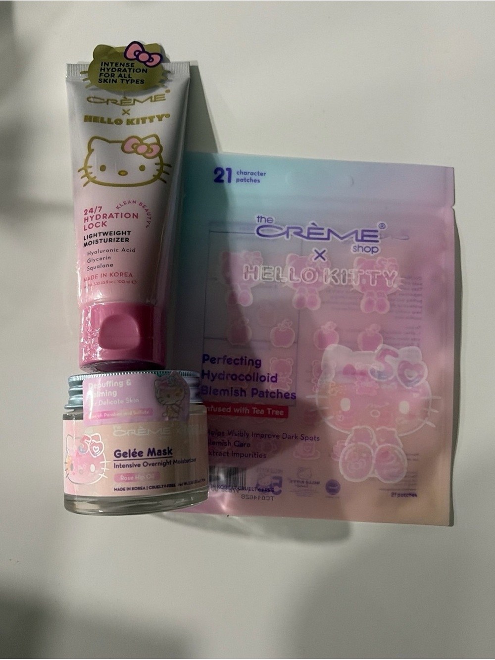 The Creme Shop x Hello Kitty Moisturizer, 24/7 Hydration Lock & Blemish Patches